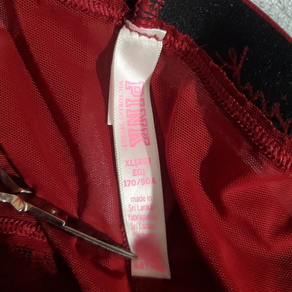 Vintage PINK VICTORIA'S SECRET Red Panty EXTRA LOW RISE HIPSTER Cheekster XL - Picture 6 of 7